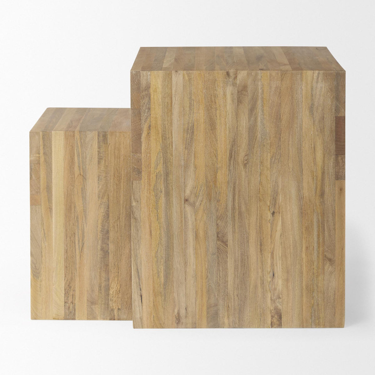 Mercana Chloe 20.0L x 20.0W x 24.0H Set of 2 Cottage Wood Nesting Accent Tables