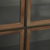 Mercana Pandora Dark Brass Metal W/Red Wood 2 Door Accent Cabinet