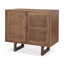 Mercana Grier Medium Brown Wood w/ Cane 2 Door Accent Cabinet