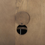 Mercana Grier Medium Brown Wood w/ Cane 2 Door Accent Cabinet