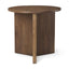 Mercana Enzo 32" Round Tabletop w/ Fluted Wood Base Foyer Accent Table