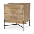Mercana Cairo 22.0L x 22.0W x 26.0H Wood 2 Drawer Accent table