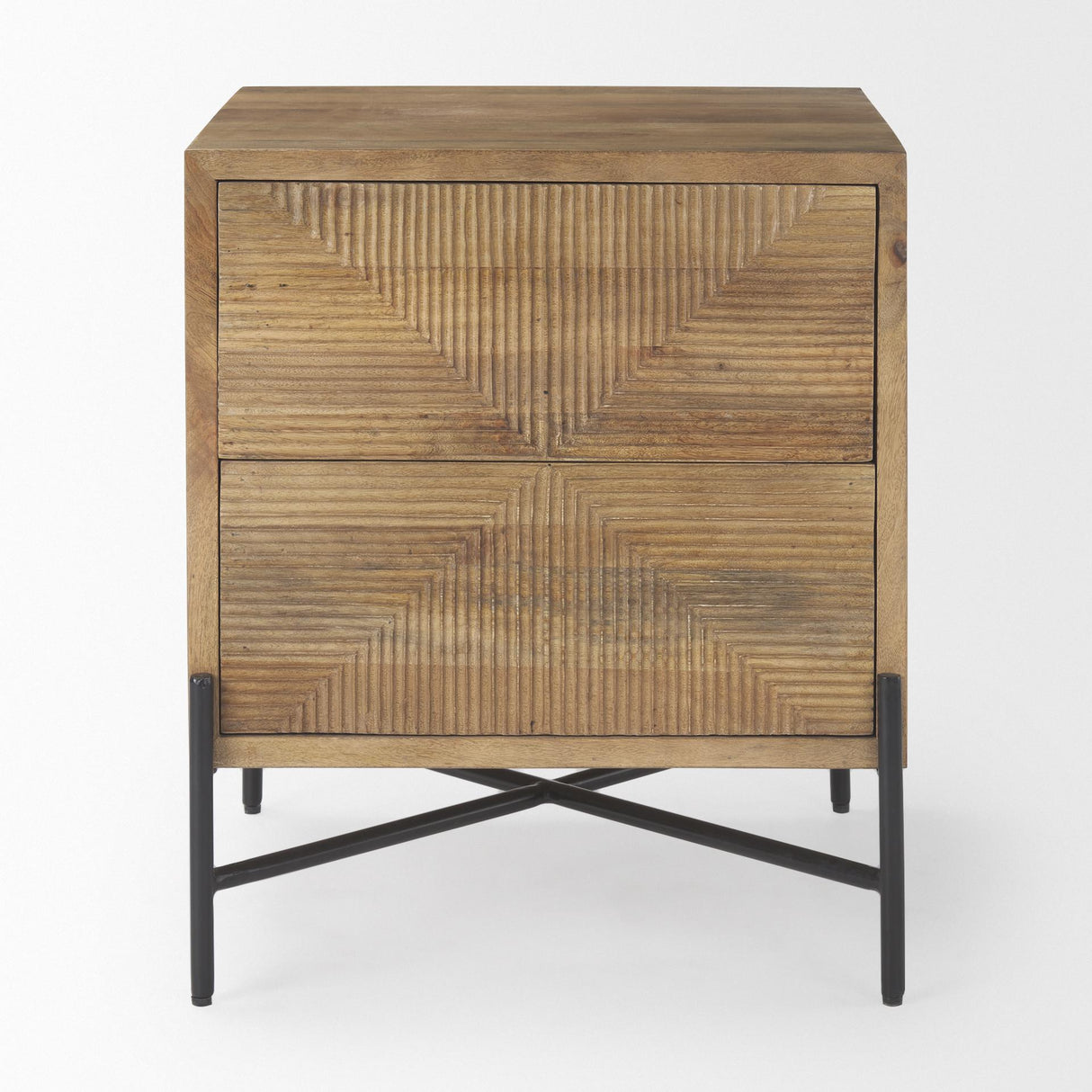 Mercana Cairo 22.0L x 22.0W x 26.0H Wood 2 Drawer Accent table