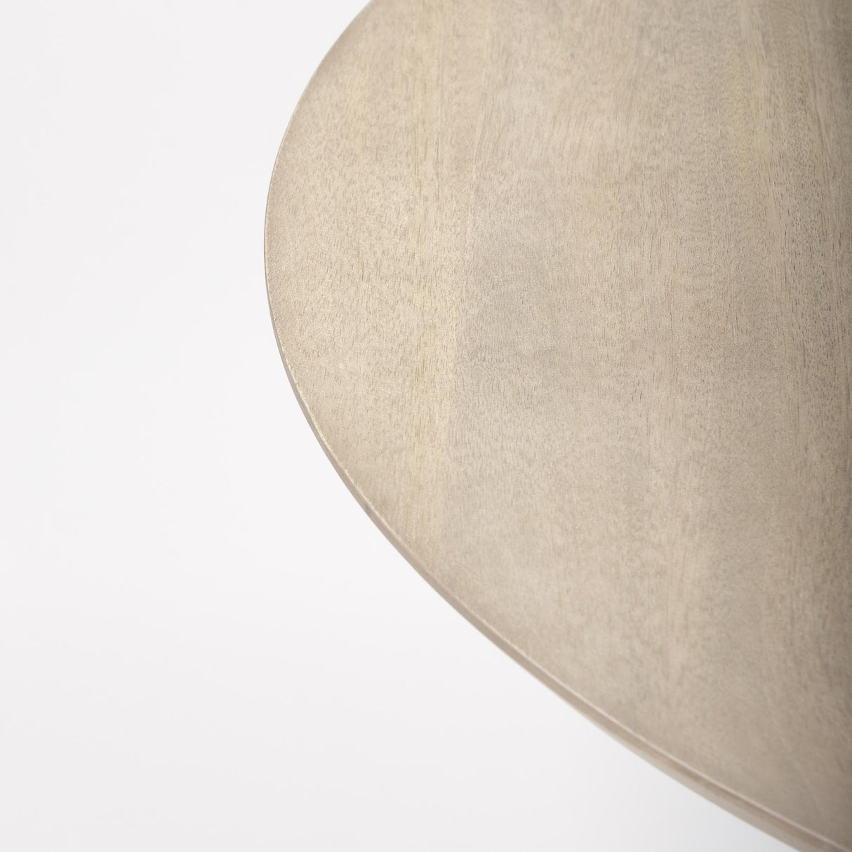 Mercana Maxwell 32" Round Light Wood Tabletop & Base w/ Gold Metal Accent Pedestal Bistro Table