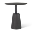 Mercana Maxwell 32" Round Black-Brown Wood w/ Black Metal Pedestal Bistro Table