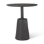 Mercana Maxwell 32" Round Black-Brown Wood w/ Black Metal Pedestal Bistro Table