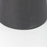 Mercana Maxwell 32" Round Black-Brown Wood w/ Black Metal Pedestal Bistro Table