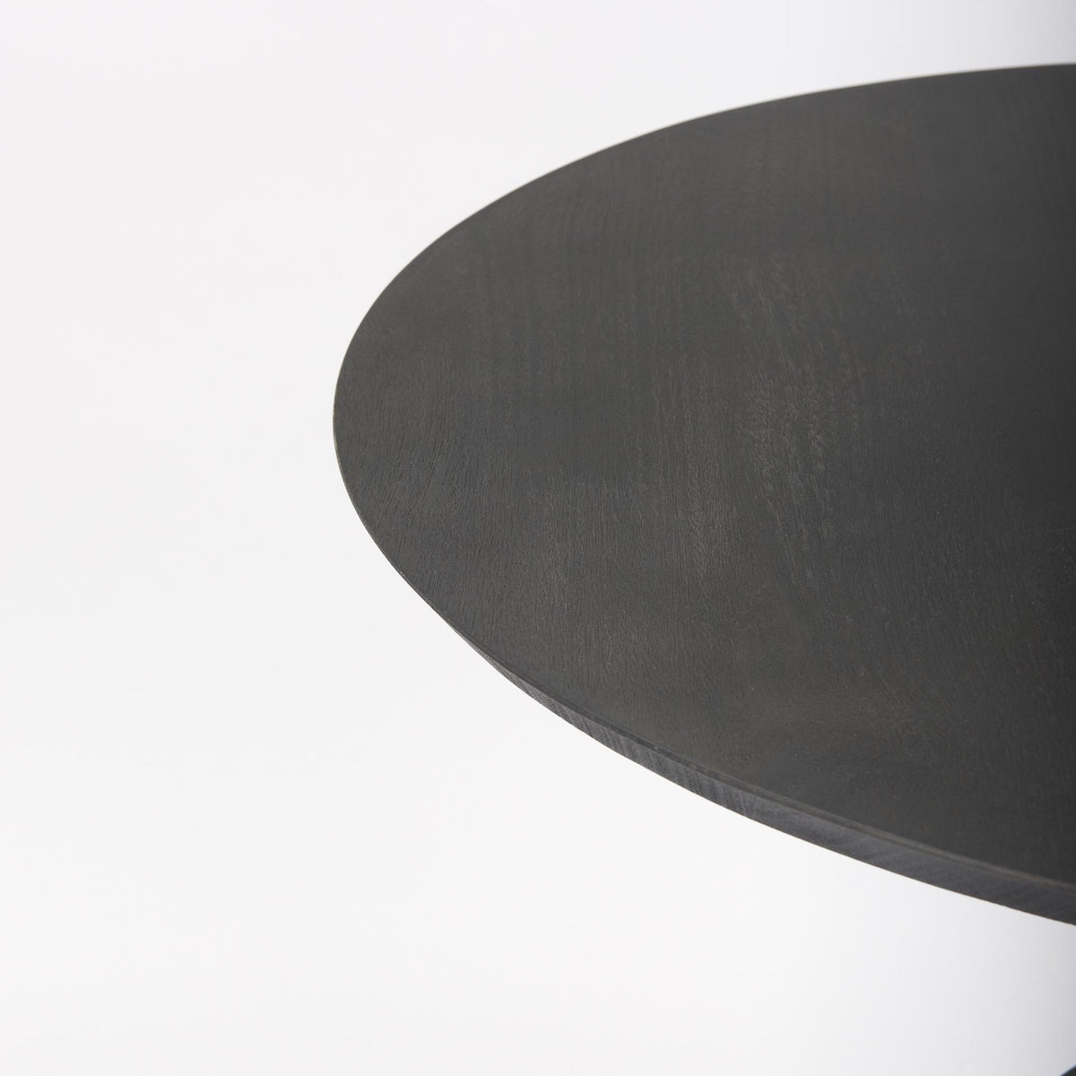 Mercana Maxwell 32" Round Black-Brown Wood w/ Black Metal Pedestal Bistro Table