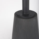 Mercana Maxwell 32" Round Black-Brown Wood w/ Black Metal Pedestal Bistro Table