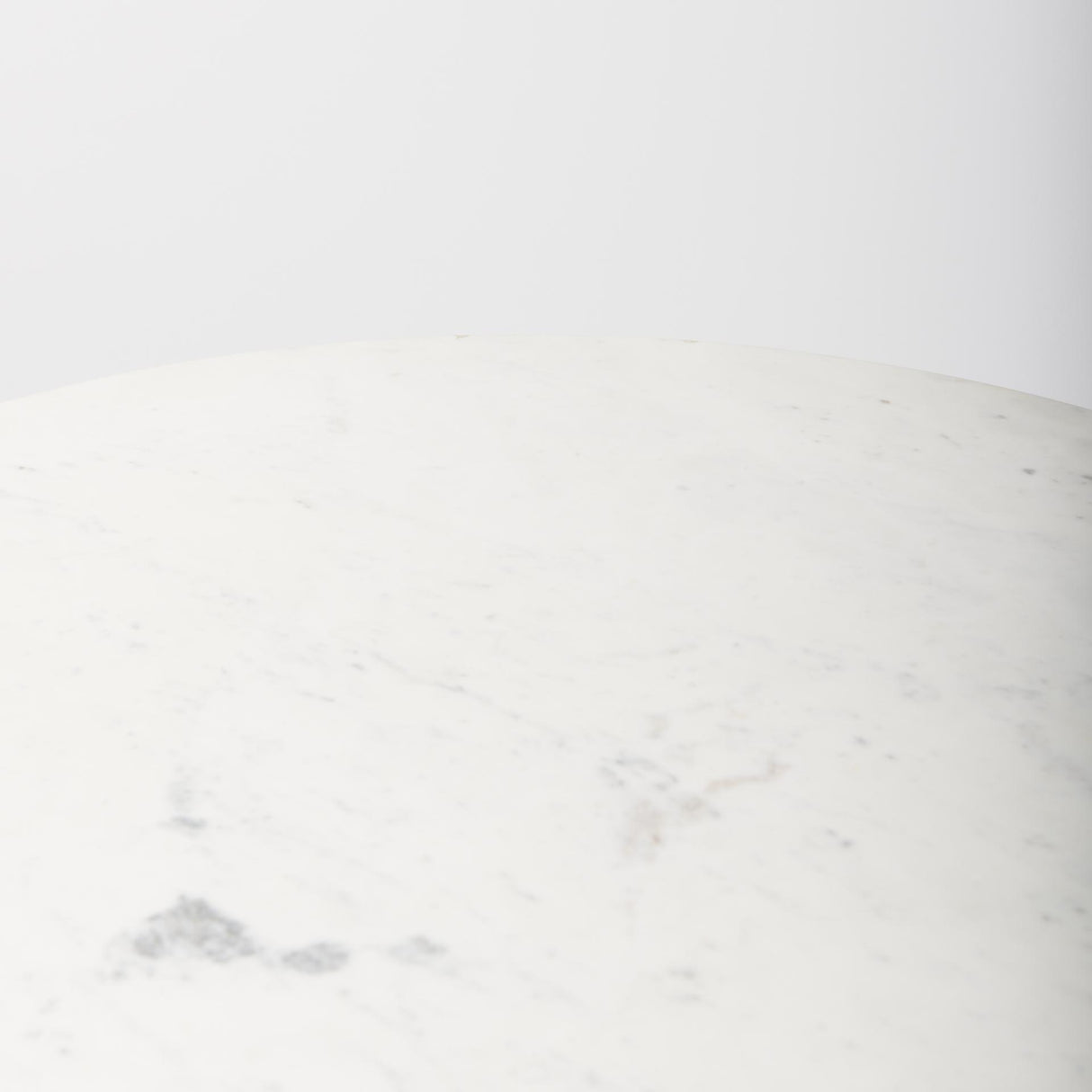 Mercana Maxwell 32" Round White Marble Tabletop w/ Blonde Wood & Black Metal Accent Pedestal Bistro Table