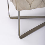 Mercana Excelsior 36.0L x 18.0W x 32.5H Light Brown Wood Gold Iron Base Accent Cabinet