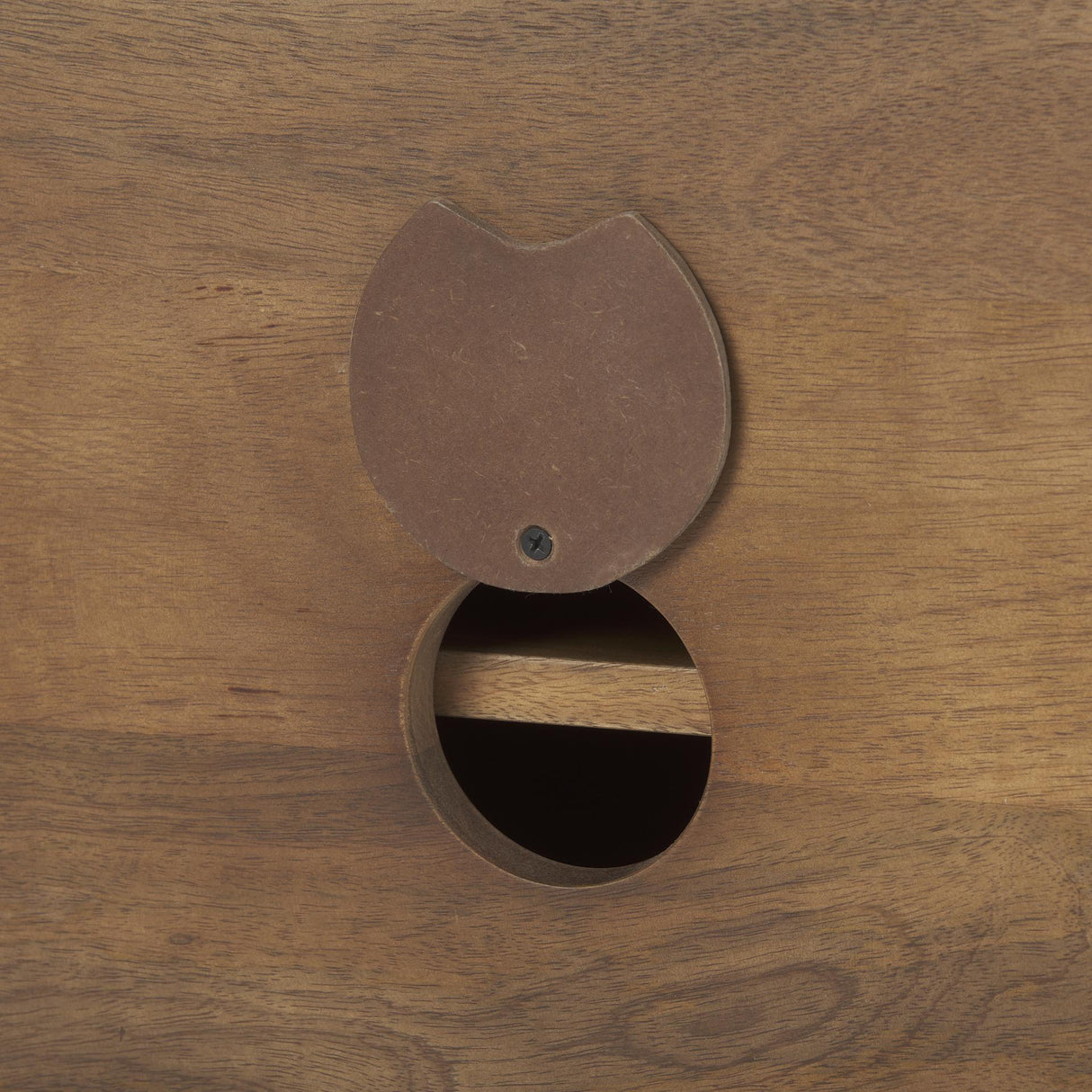 Mercana Maddox 40.0L x 18.5W x 32.75H Brown Solid Wood Black Metal 2 Door Accent Cabinet