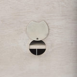 Mercana Braxton 33.5L x 18.5W x 31.5H Beige Wood W/Black Accents 2 Door Accent Cabinet