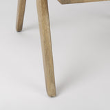 Mercana Donna Light Brown Wood Cane-Back w/ Beige Upholstered Seat Accent Chair