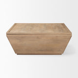 Mercana Wyatt 41.0L x 41.0W x 16.0H Brown Wood Angular Coffee Table