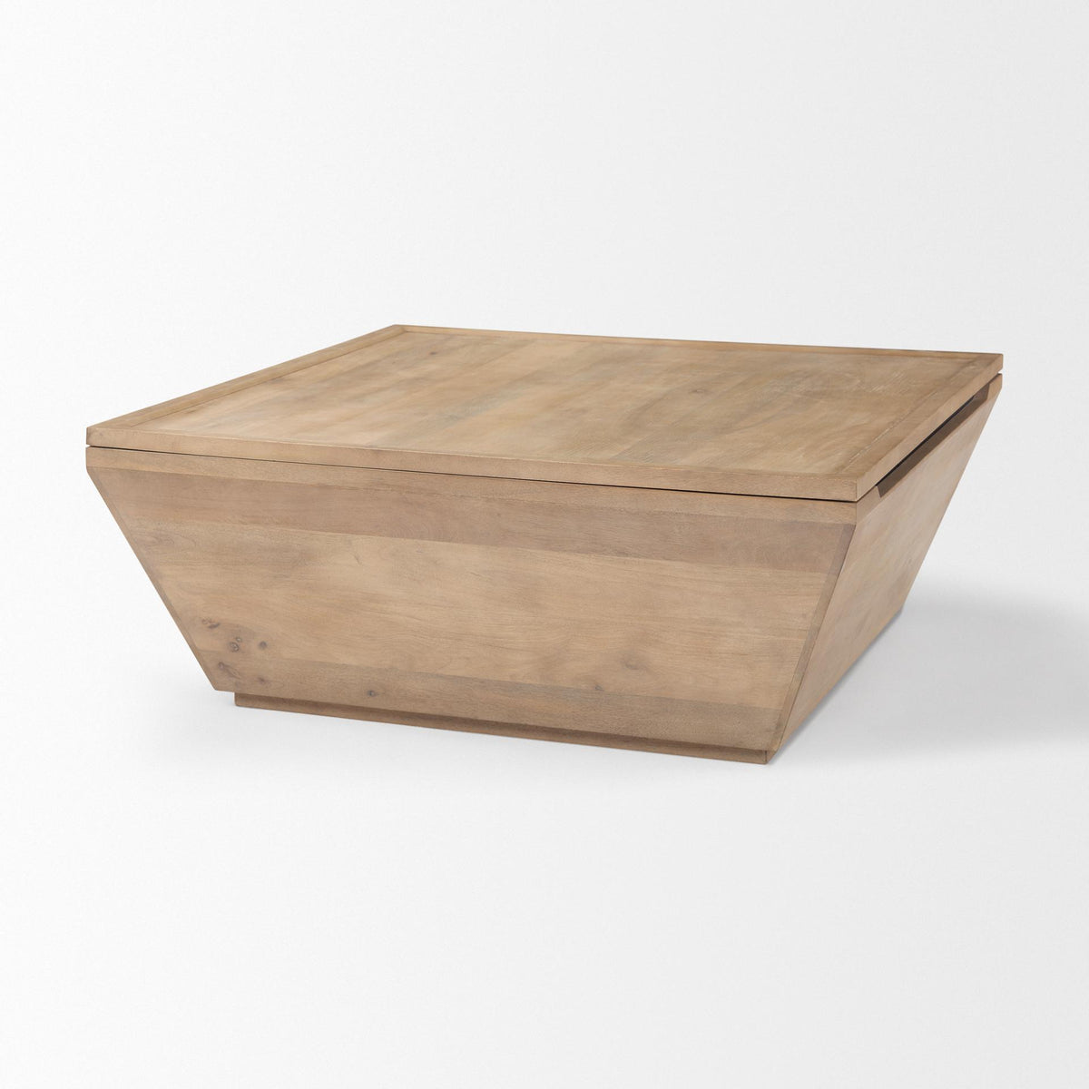 Mercana Wyatt 41.0L x 41.0W x 16.0H Brown Wood Angular Coffee Table