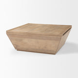 Mercana Wyatt 41.0L x 41.0W x 16.0H Brown Wood Angular Coffee Table