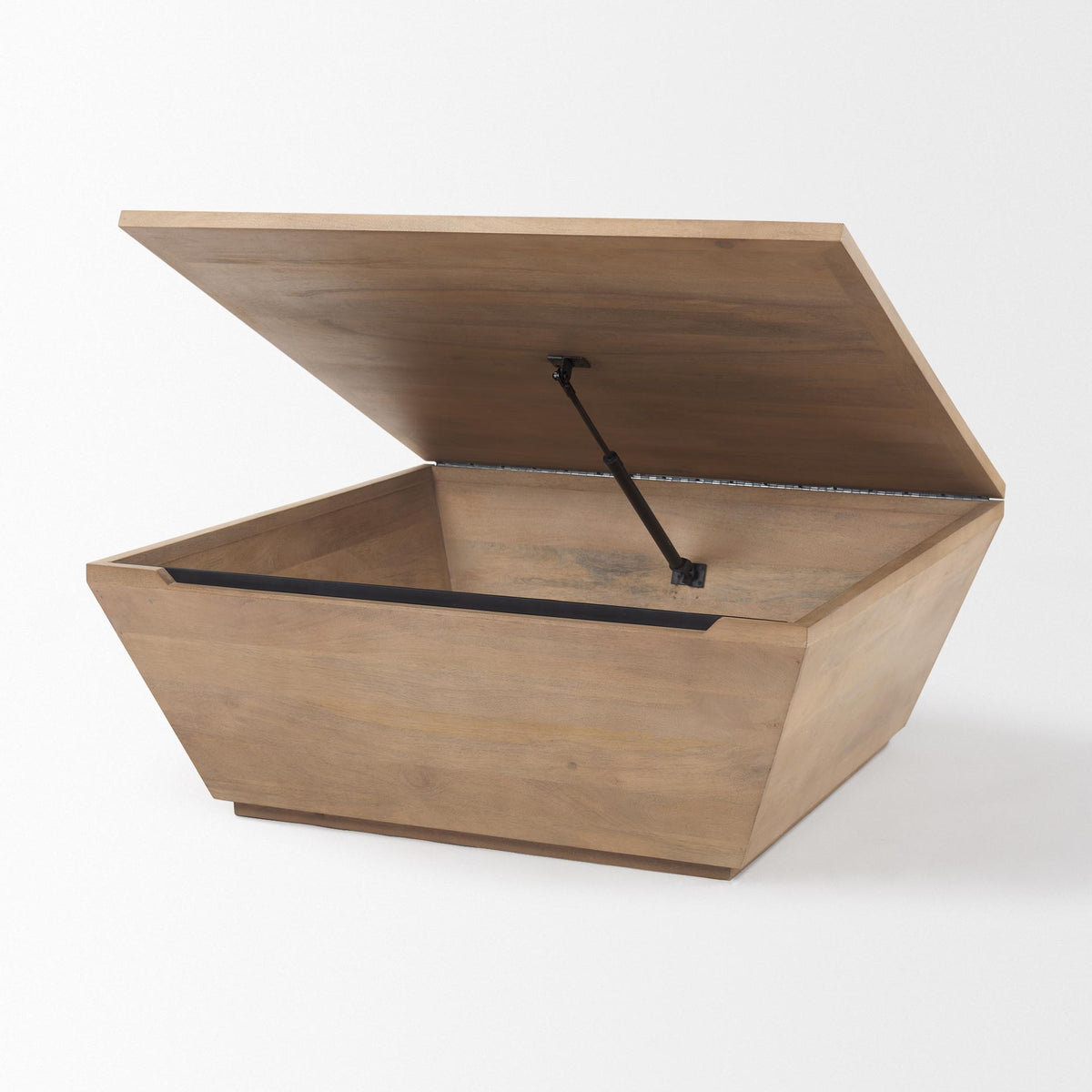 Mercana Wyatt 41.0L x 41.0W x 16.0H Brown Wood Angular Coffee Table