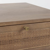 Mercana Grier Medium Brown Wood w/ Cane End Table
