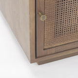 Mercana Grier Medium Brown Wood w/ Cane End Table