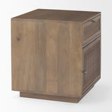 Mercana Grier Medium Brown Wood w/ Cane End Table