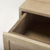 Mercana Grier Light Brown Wood w/ Cane End Table