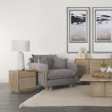 Mercana Grier Light Brown Wood w/ Cane End Table