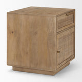 Mercana Grier Light Brown Wood w/ Cane End Table