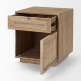 Mercana Grier Light Brown Wood w/ Cane End Table