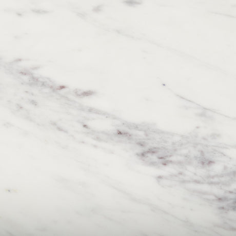 Mercana Amika White Marble Top Black Metal Base Console Table