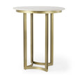 Mercana Tanner Marble & Gold Metal Bistro Table