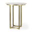 Mercana Tanner Marble & Gold Metal Bistro Table
