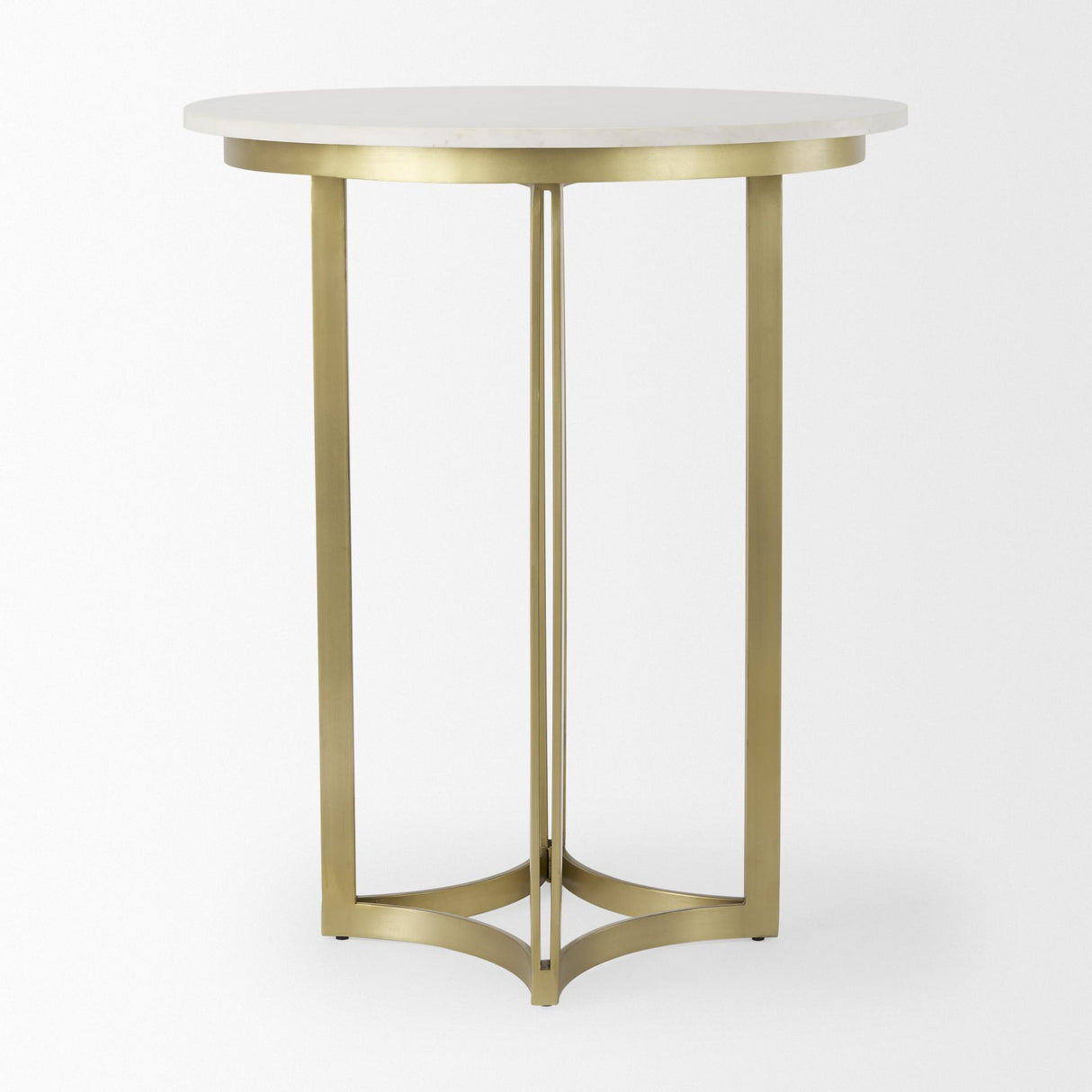 Mercana Tanner Marble & Gold Metal Bistro Table