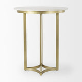 Mercana Tanner Marble & Gold Metal Bistro Table