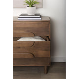 Mercana Astrid 36L x 17W x 30.3H Medium Brown Solid Wood 3 Drawer Cabinet