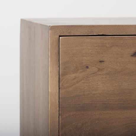 Mercana Astrid 71L x 17W x 30.3H Medium Brown Solid Wood 6 Drawer Sideboard