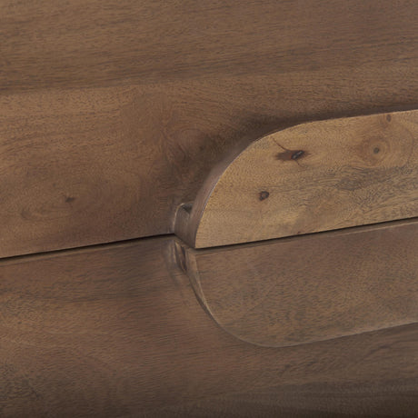 Mercana Astrid 71L x 17W x 30.3H Medium Brown Solid Wood 6 Drawer Sideboard