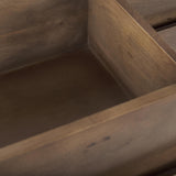 Mercana Astrid 71L x 17W x 30.3H Medium Brown Solid Wood 6 Drawer Sideboard