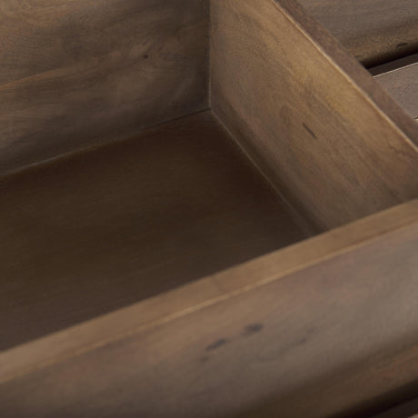 Mercana Astrid 71L x 17W x 30.3H Medium Brown Solid Wood 6 Drawer Sideboard