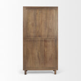 Mercana Astrid 36.0L x 17.0W x 70.0H Medium Brown Solid Wood Armoire