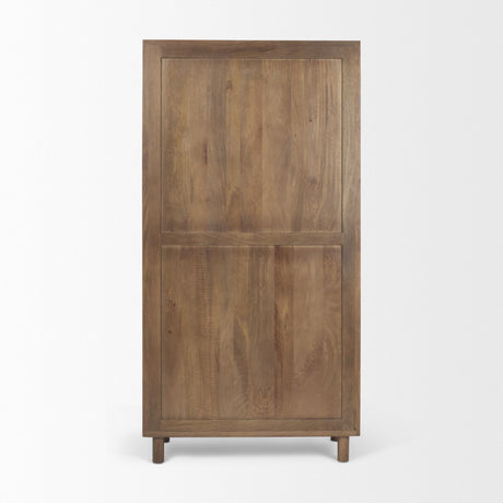 Mercana Astrid 36.0L x 17.0W x 70.0H Medium Brown Solid Wood Armoire