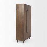 Mercana Astrid 36.0L x 17.0W x 70.0H Medium Brown Solid Wood Armoire