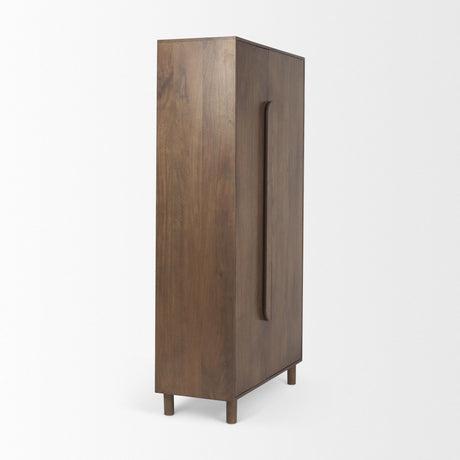 Mercana Astrid 36.0L x 17.0W x 70.0H Medium Brown Solid Wood Armoire