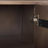 Mercana Lillie Medium Brown Wood 4 Door Tray Top Sideboard