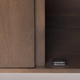 Mercana Lillie Medium Brown Wood 4 Door Tray Top Sideboard