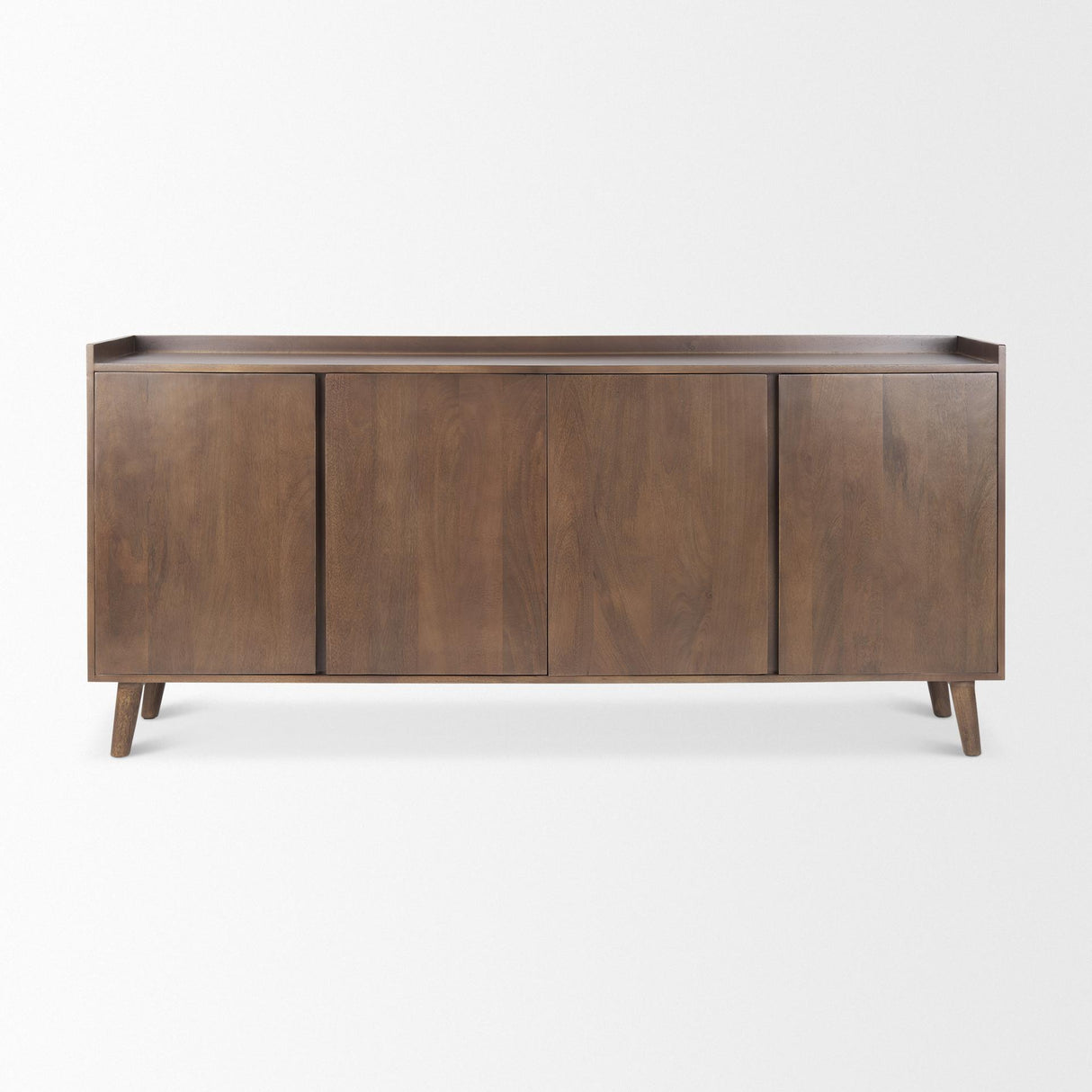 Mercana Lillie Medium Brown Wood 4 Door Tray Top Sideboard