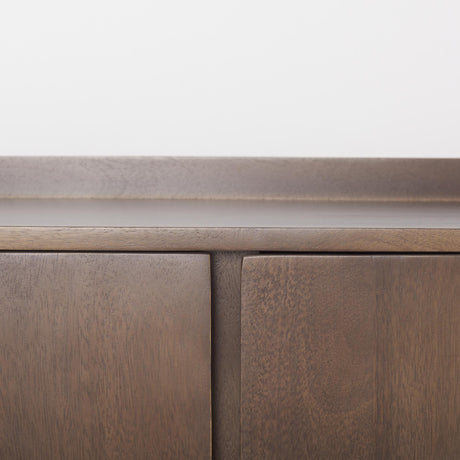 Mercana Lillie Medium Brown Wood 4 Door Tray Top Sideboard