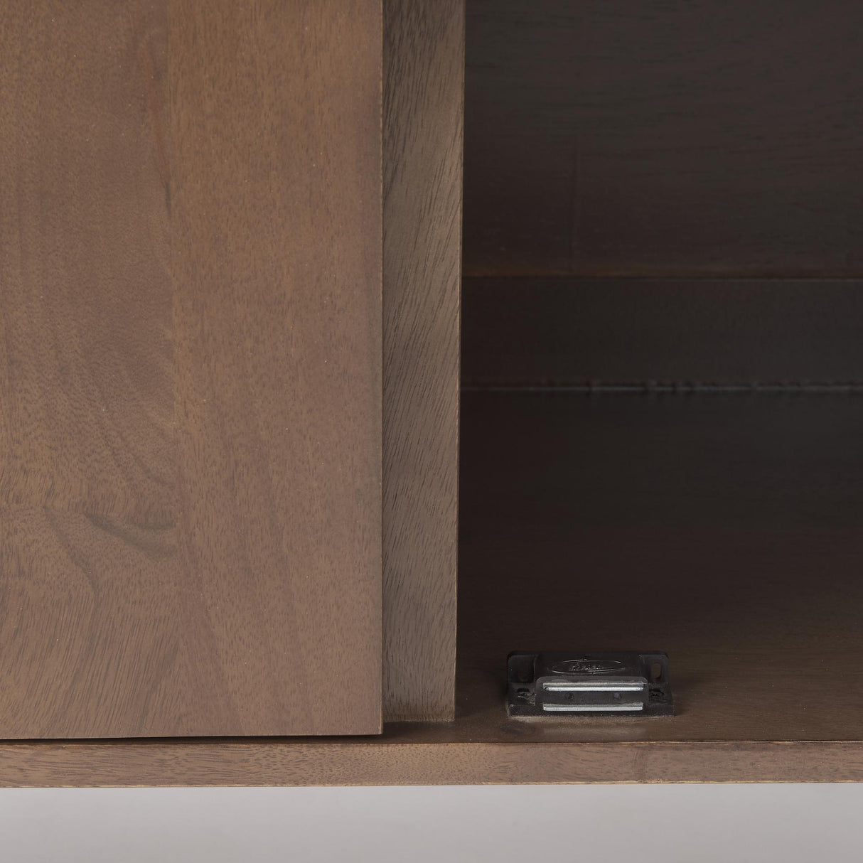 Mercana Lillie 36.0L x 16.0W x 32.0H Medium Brown Wood 2 Door Tray Top Accent Cabinet