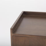 Mercana Lillie 36.0L x 16.0W x 32.0H Medium Brown Wood 2 Door Tray Top Accent Cabinet