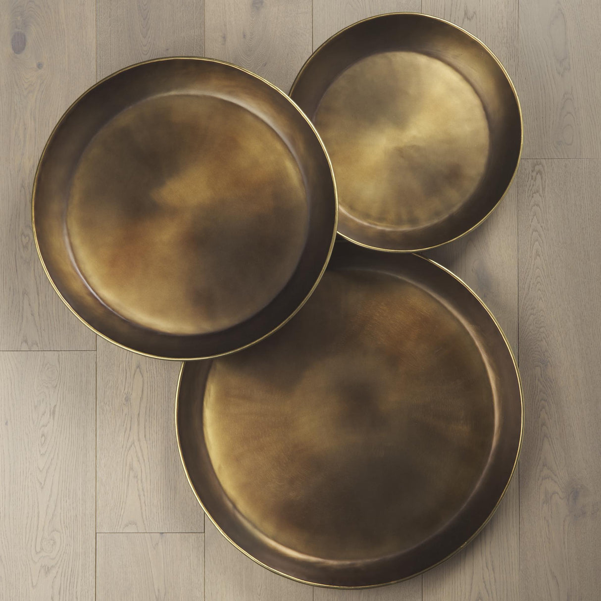 Mercana Eagan 16.0L x 16.0W x 1.5H Brass Aluminium Tray Small